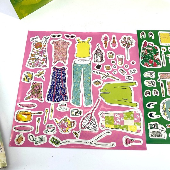 Lilly Pulitzer Paper Dolls Set School Scene Camping Scene Clothes AccessoriesNEW - Picture 6 of 7